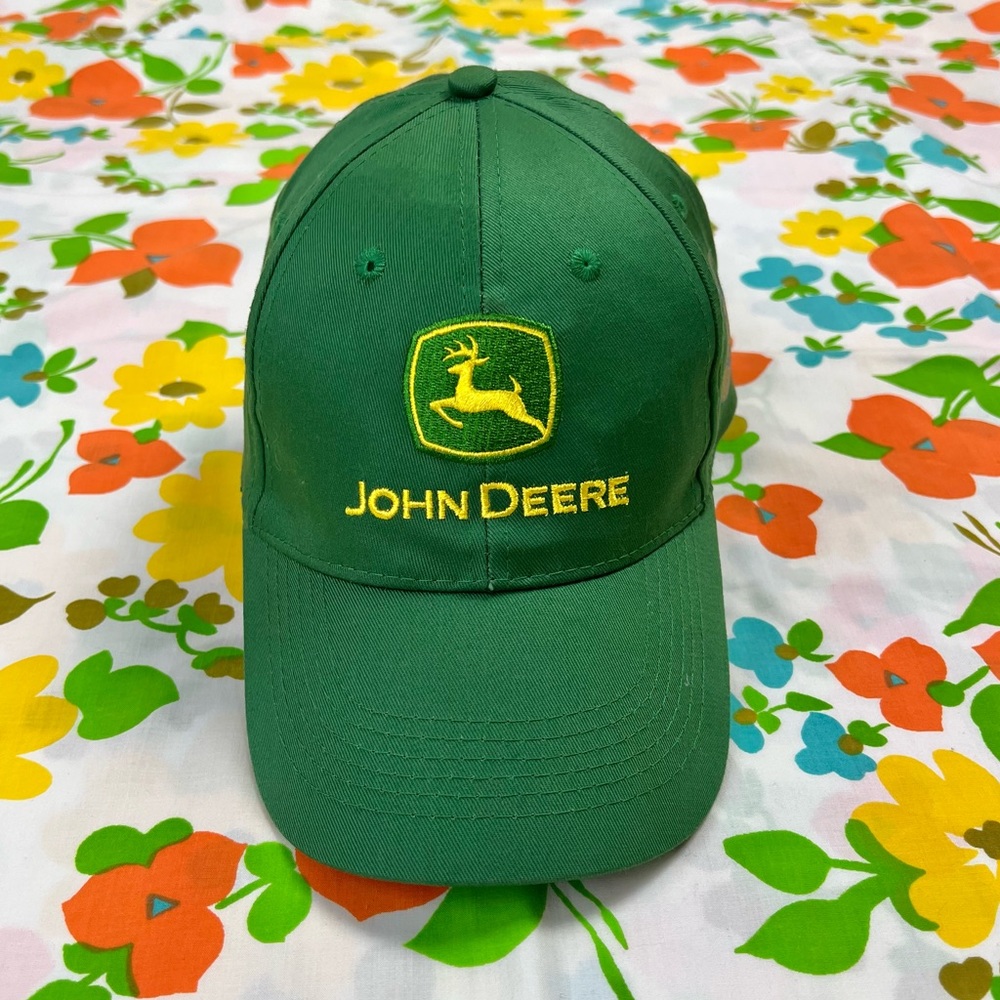 John Deer green trademark snapback hat